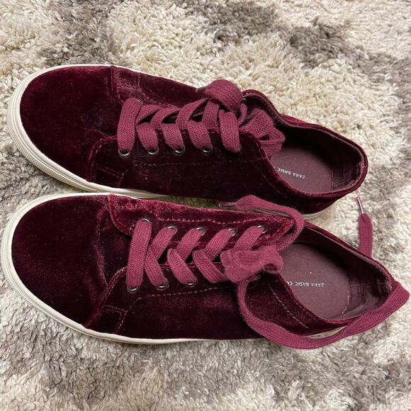 Zara velvet red sneakers - Picture 6 of 6